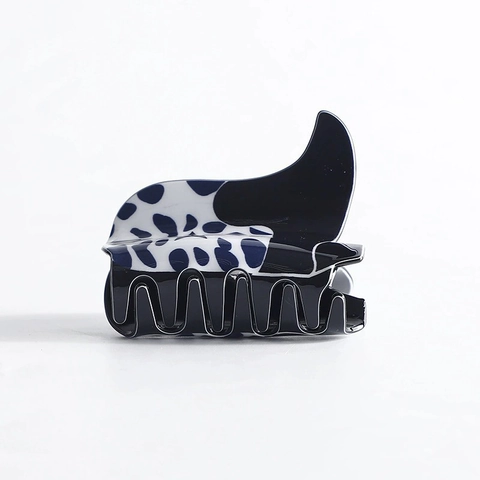 Pinza para el Cabello con Forma de Sombrero Estilo Británico Vintage Acrílico Aspecto Acetato Diseño Bota Retro Accesorios