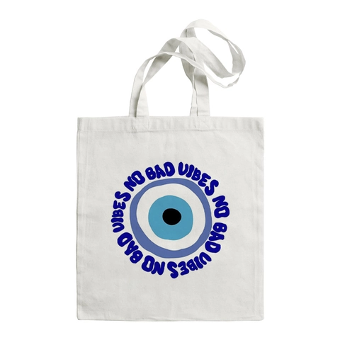 Canvas Tote Bag Evil Eye Hamsa Hand Printed Reusable Shopping Shoulder Handbag Mystic Bohemian Style For Women