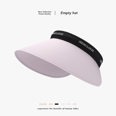 Cappello Visiera Parasole Donna Tesa Larga Protezione UV Parte Superiore Vuota Traspirante Raso Di Ghiaccio Estate Regolabile Sport