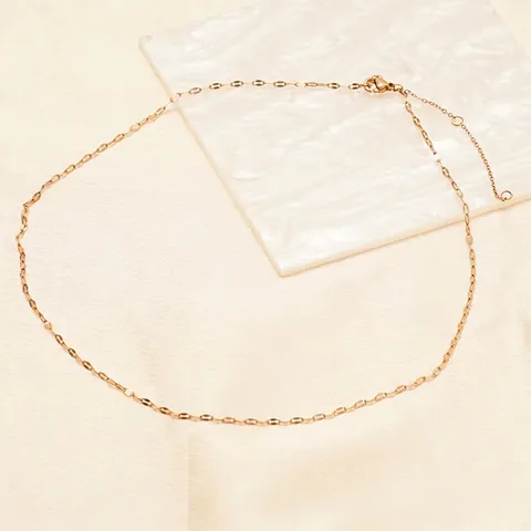 Minimalistische Lip Ketting Halsketting 18k Roségoud Verguld Roestvrij Staal Gelaagde Sieraden Voor Dames Meisjes Verstelbaar
