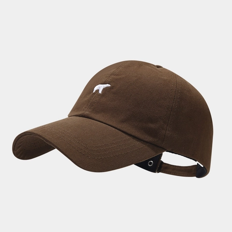Damen Pferdeschwanz Baseballkappe Baumwolle Bär Stickerei Verstellbar Atmungsaktiv Outdoor Sonnenhut