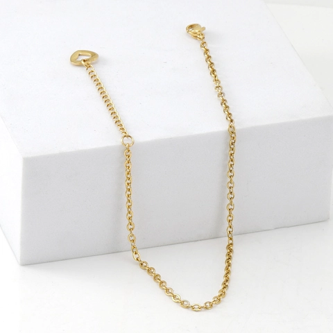 Minimalistisches Herz Fußkettchen Aus Edelstahl Vergoldet Verstellbare O-Kette Fußschmuck Für Damen Mode Accessoire