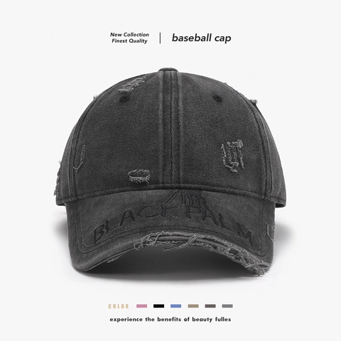 Gorra De Béisbol De Algodón Lavado Desgastada Vintage Bordado Letras Sombrero Street Style Unisex Ajustable Sombrilla