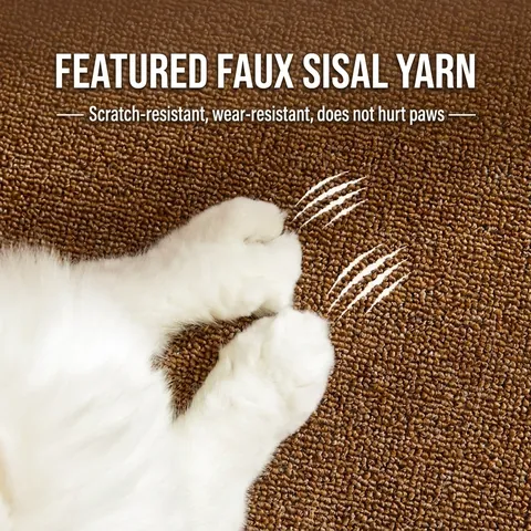 Cat Scratching Mat Sisal Fiber Wear Resistant Washable Furniture Protector Grinding Claws Pad For Indoor Cats Kitten