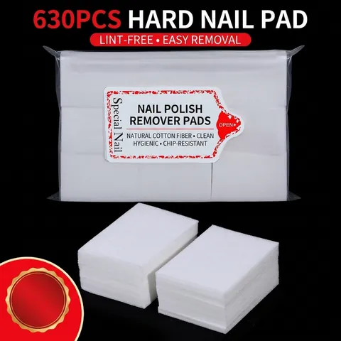 Professionele Pluisvrije Nagellakremover Pads Harde Textuur Katoenen Doekjes Voor Salon Thuis Manicure Pedicure Reiniging