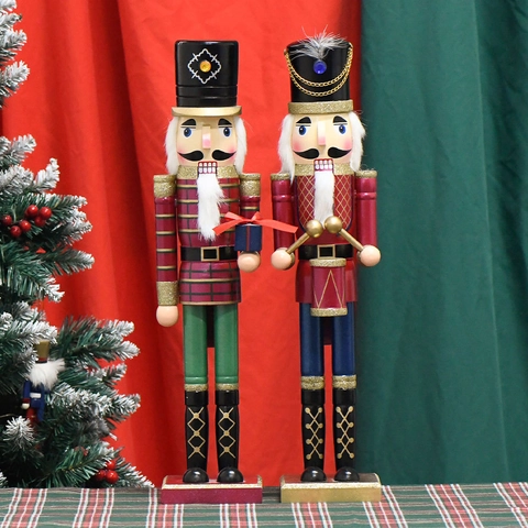 Nussknacker Soldat König Holz Ornament Handbemalt Weihnachtsdeko Festliche Haus Deko Traditionelle Figur