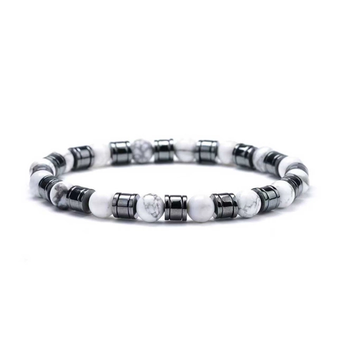Natural Stone Beaded Bracelet Lava Rock Tiger Eye Malachite Hematite Elastic Energy Yoga Healing Jewelry For Men