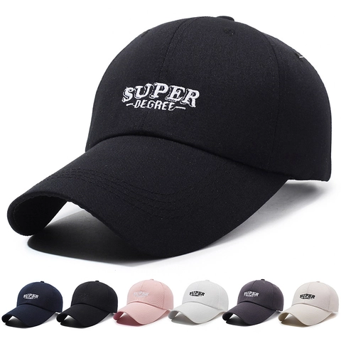 Embroidery Baseball Cap Adjustable Polyester Sun Protection Casual Sport Hat For Men Women Extended Brim Duck Tongue