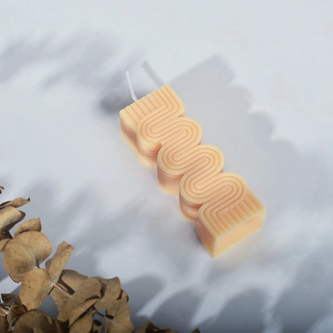 Molde De Silicona Para Velas En Forma De S Ondulada Herramienta De Fabricación De Adornos De Yeso Geométrico DIY
