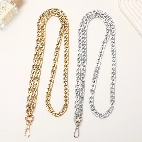 Mode Acryl Ketting Telefoonkoord Crossbody Strap Voor Vrouwen Verguld Goud Zilver Telefoonhoesje Hangende Ketting Anti-verlies Schouderriem