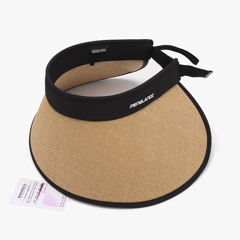 Chapeau Visière Solaire En Paille Tissée Large Bord UPF 50 Plus Protection UV Pliable Ajustable Plage Été Extérieur Pour Femmes