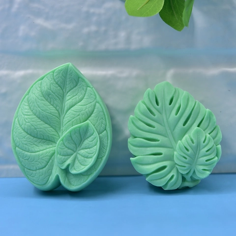Stampo In Silicone Forma Foglia Monstera Foglia A Strati DIY Pasticceria Torta Cioccolato Fondant Strumento Decorazione