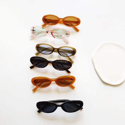Occhiali Da Sole Per Bambini Montatura Ovale Retrò Plastica Protezione UV400 Occhiali Ragazzi Ragazze Esterno Stile INS