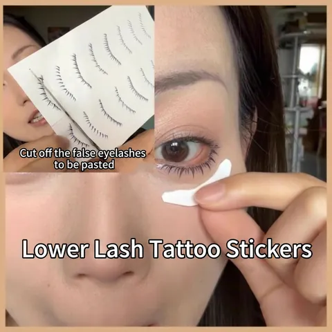 Autocollants De Tatouage De Cils Inférieurs Imperméables Jetables Durables Réalistes Naturels Maquillage Des Yeux