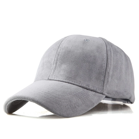 Suede Baseball Cap Curved Brim Solid Color Vintage Casual Outdoor Sun Protection Hat For Men Women Korean Style
