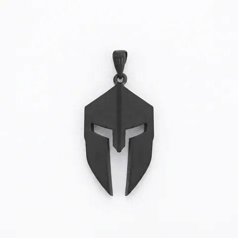 Spartan Helmet Mask Pendant Necklace Stainless Steel Warrior Punk Rock Minimalist Jewelry For Men Boys Gift