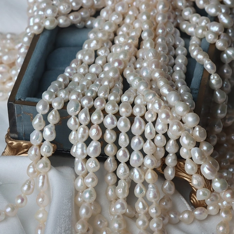 Natuurlijke Zoetwaterparels Barok Onregelmatige Kralen Handgeregen Losse Parels Voor DIY Sieraden Maken Knutselmateriaal Elegante Witte Accessoire