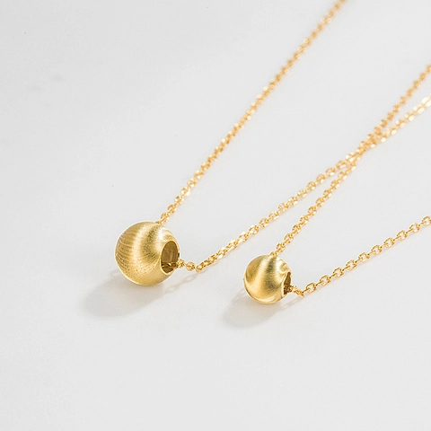 Minimalistische 925 Sterlingsilber Rundperle Anhänger Halskette Schimmernde Transferperle Schlüsselbeinkette 18k Gold Überzug Schmuck Für Damen