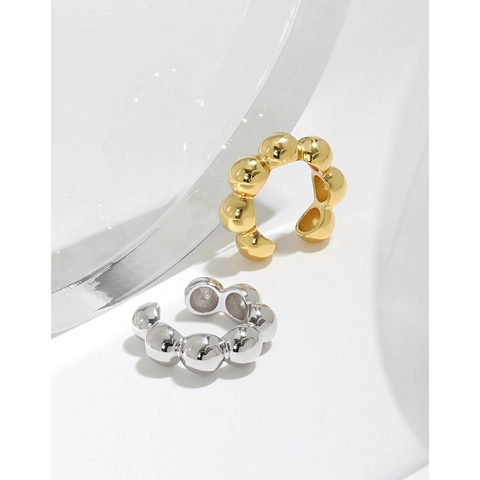 Minimalistische 925 Sterling Zilveren Ear Cuffs Kralen Ronde Bal Geometrische Zonder Piercing U-Vormige Clip Oorbellen