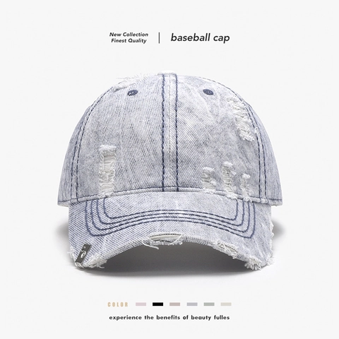 Casquette De Baseball En Coton Lavé Denim Vintage Streetwear Chapeau De Soleil Ajustable Pour Hommes Femmes