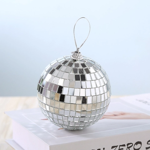 Mirror Disco Ball Hanging Ornament Reflective Glass Sphere For Christmas Tree Party Wedding Home Decor