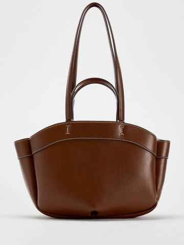 Borsa Tote Da Donna In Pelle PU Grande Capacità Borsa Con Custodia Interna In Tela Cuciture A Contrasto Per Pendolari