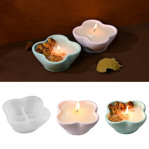 Bloemblaadjes Vormige Siliconen Mal Voor DIY Kaars Cup Vetplant Pot Gips Epoxyhars Ambachtelijke Modellering Handgemaakt