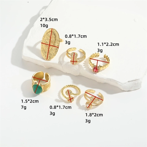 Bague Ouverte Individuelle Mode Rétro Française pour Femmes Bijoux Réglables Incrustés de Zirconia en Cuivre Minimaliste Vieilli Bague Cadeau