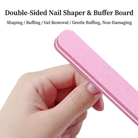 Professional Double Sided Nail File Buffer 100/180 Grit Polishing Sanding Blocks For Natural Acrylic Nails Manicure Tool