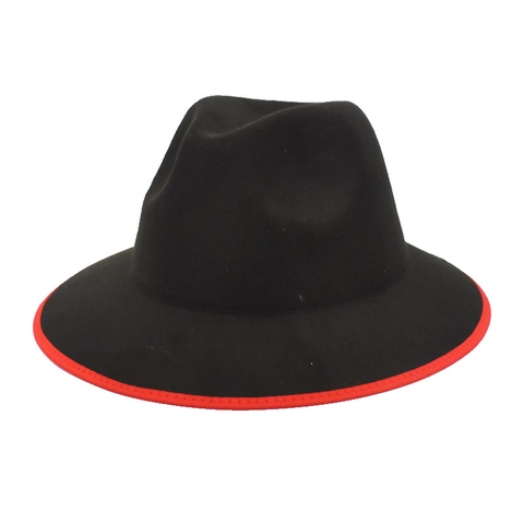 Cappello Fedora In Feltro Di Lana Tesa Larga Flat Top Bicolore Vintage Jazz Per Donna Uomo Inverno Elegante Classico