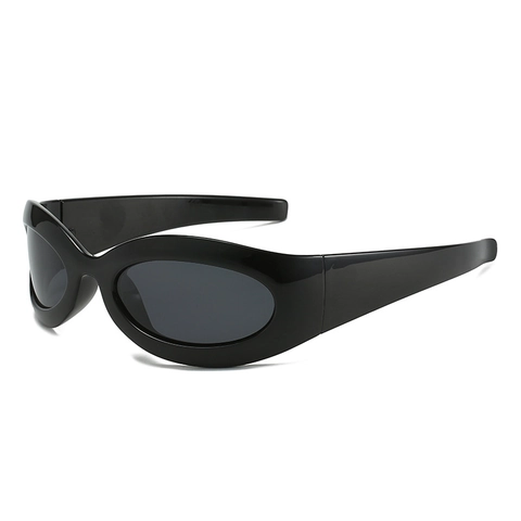 Occhiali Da Sole Sportivi Polarizzati Protezione UV400 Montatura PC Lenti Resina Retro Ovali Cat Eye Uomo Donna