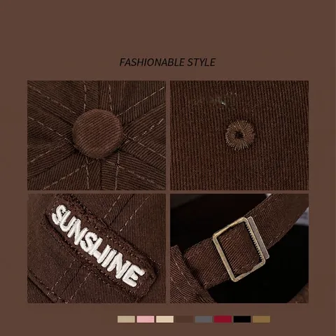 Sunshine Letter Embroidery Distressed Baseball Cap Cotton Frayed Edge Adjustable Vintage Sun Hat For Men Women