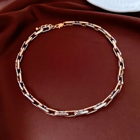 Collana A Catena Paperclip Lega Regolabile U-Link Minimalista Gioielli Di Lusso Per Donne Tono Oro Argento Misto