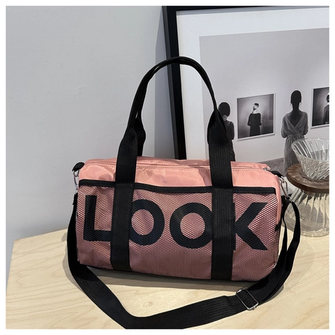 Borsa Sportiva Cilindrica Impermeabile Oxford Viaggio Yoga Borsa A Spalla Con Tasca In Rete Per Donna Uomo