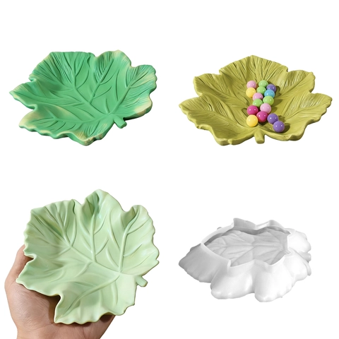 Ahornblatt Tablett Silikonform Für Harzguss DIY Blattförmige Schmuckschale Gips Handwerk Ornamente Herstellung