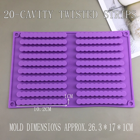 Stampo In Silicone A Strisce Forme Ondulate Quadrate Intrecciate Per Cioccolato Sapone Fondant DIY Cottura Resistente Al Calore