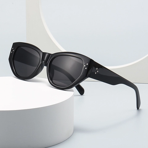 Cat Eye Sonnenbrille Kunststoffrahmen AC Gläser UV400 Schutz Vintage Retro Streetwear Mode Damen Brillen