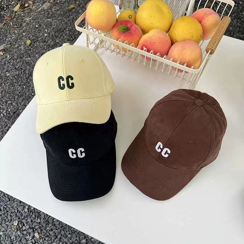 Baseball Cap Cotton Polyester Embroidered Letter CC Adjustable Sunshade Casual Sporty Hat For Men Women Unisex