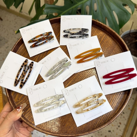 Acetat Haarklammern Leopardenmuster Marmor Textur Hohl Oval Ente Schnabel Alligator Haarnadeln Minimalistisch Damen Haarschmuck