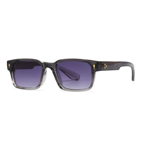 Gafas de Sol Rectangulares Retro Para Hombre Mujer Marco de PC Protección UV400 Gafas de Sol Cuadradas de Moda Vintage Con Remaches de Flecha Metálicos