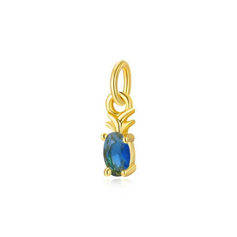 Pendentif Ananas Cuivre Plaqué Or 18K Zircone Coloré DIY Accessoires De Bijoux Pour Collier Bracelet