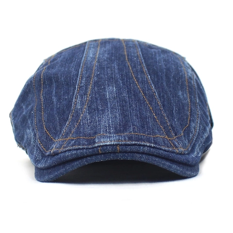 Gewassen Katoen Denim Beret Hat Voor Vrouwen Mannen Vintage Newsboy Cap Casual Verstelbare Flat Cap Mode Outdoor Zonbescherming Hoofddeksel