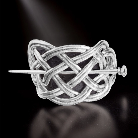 Pic À Cheveux Nœud Celtique Vintage Alliage Tressé Style Viking Épingle À Cheveux Argent Accessoires Rétro Femmes