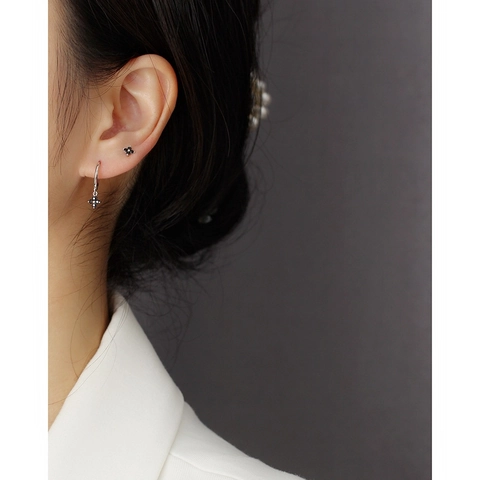 Flower Stud Earrings With 925 Sterling Silver Earring Post Colorful Zircon Minimalist Sweet Jewelry For Women