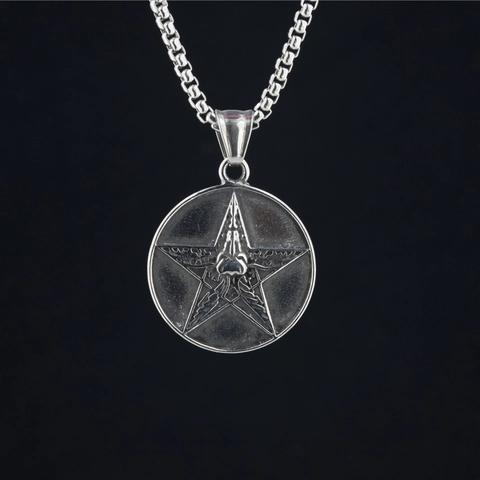 Collana Con Pendente Pentagramma Baphomet Teschio Retro Acciaio Inossidabile Gioielli Streetwear Punk Gotico Per Uomini Donne