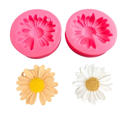 Daisy Flower Silicone Mold Flexible Baking Tool For Cake Chocolate Candy Resin Soap DIY Craft Sun Flower Shape