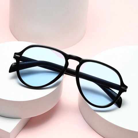 Retro Großer Rahmen Aviator Sonnenbrille Mode PC AC Linse UV400 Schutz Outdoor Reise Trendige Brillen Für Damen Herren