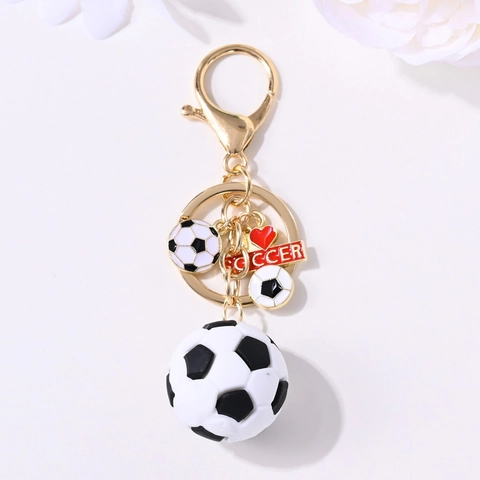 Portachiavi Tema Sportivo Lega Metallo Calcio Baseball Football Americano Ciondoli Zaino Smalto Cuore Fiocco Sneakers Moda Accessori