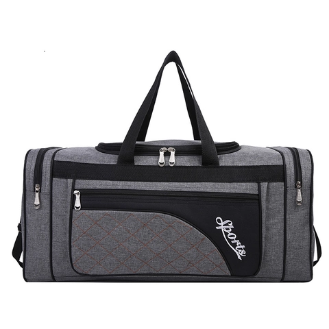 Bolsa de Viaje de Gran Capacidad de Tela Oxford Impermeable con Patrón de Rombos Bolsa de Deporte para Gimnasio Fitness al Aire Libre Viaje Unisex