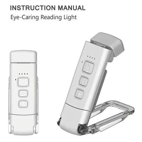LED Book Light For Reading In Bed USB Rechargeable Clip On Reading Lamp Multi Color Modes Eye Caring Portable Foldable